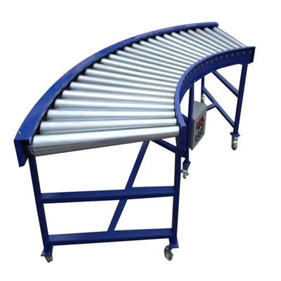 quality Heat Resistant Automatic Logistics Curved Spinning Roller Conveyor Line factory
